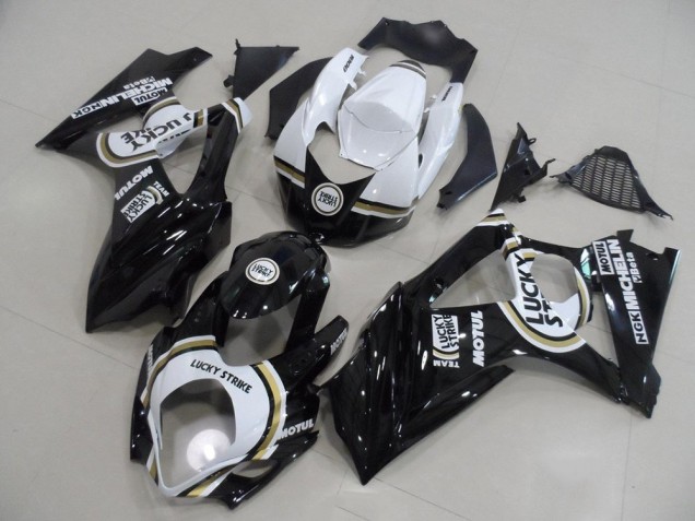 GSXR 1000 K7 2007-2008 Verkleidungen - Schwarzer Lucky Strike