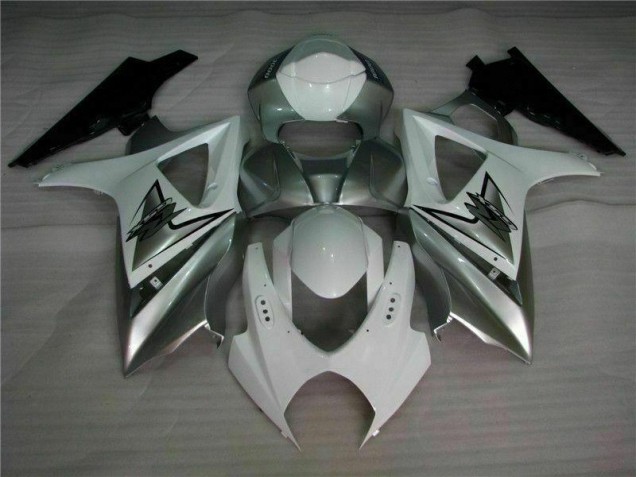 GSXR 1000 K7 2007-2008 Verkleidungen - Silber Weiß GSXR 1000 K7 2007-2008 Verkleidungen - Silber Weiß