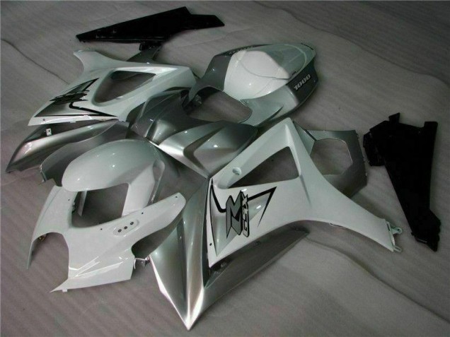 GSXR 1000 K7 2007-2008 Verkleidungen - Silber Weiß GSXR 1000 K7 2007-2008 Verkleidungen - Silber Weiß
