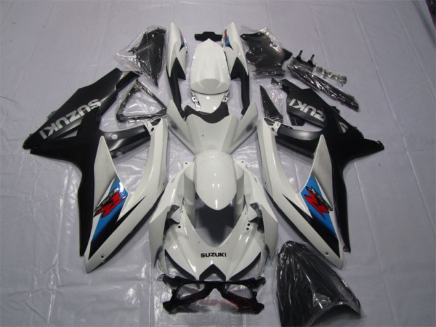 GSXR 1000 K7 2007-2008 Verkleidungen - Weiß Schwarz GSXR 1000 K7 2007-2008 Verkleidungen - Weiß Schwarz