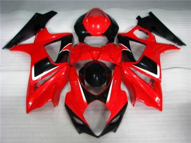 GSXR 1000 K7 2007-2008 Vollverkleidung - Rot Schwarz