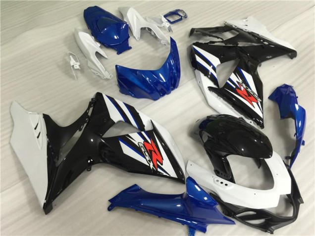GSXR 1000 K9 2009-2016 Verkleidung - Weiß Blau Schwarz GSXR 1000 K9 2009-2016 Verkleidung - Weiß Blau Schwarz