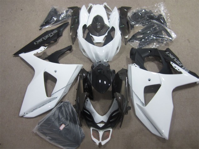 GSXR 1000 K9 2009-2016 Verkleidung - Weiß Schwarz GSXR 1000 K9 2009-2016 Verkleidung - Weiß Schwarz