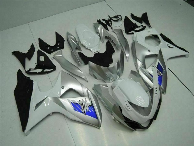 GSXR 1000 K9 2009-2016 Verkleidungen - Silber Weiß GSXR 1000 K9 2009-2016 Verkleidungen - Silber Weiß