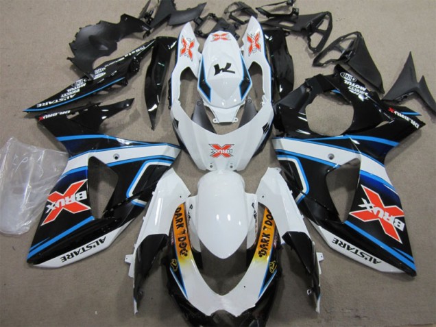 GSXR 1000 K9 2009-2016 Verkleidungen - Weiß Blau Brux Dunkel Hund GSXR 1000 K9 2009-2016 Verkleidungen - Weiß Blau Brux Dunkel Hund