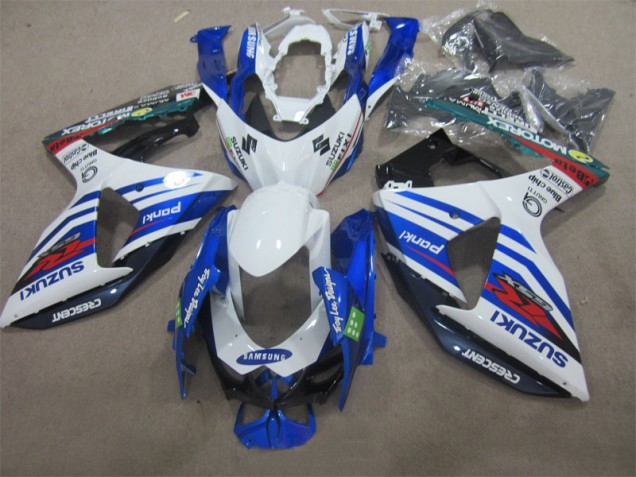 GSXR 1000 K9 2009-2016 Verkleidungen - Weiß Blau Samsung GSXR 1000 K9 2009-2016 Verkleidungen - Weiß Blau Samsung