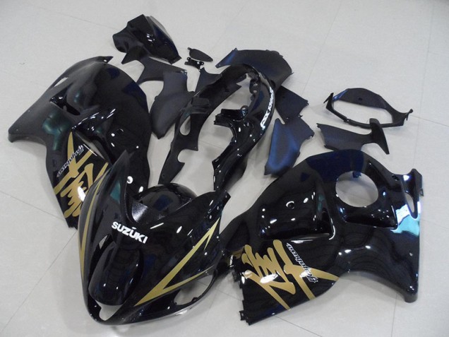 GSXR 1300 Hayabusa 1996-2007 Verkleidungen - Schwarz und Gold Aufkleber