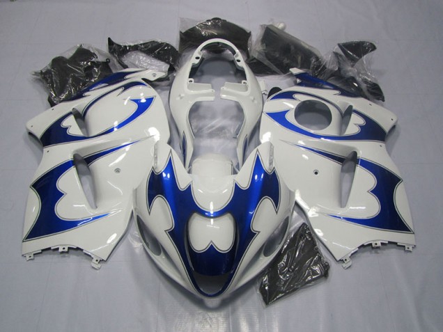 GSXR 1300 Hayabusa 1996-2007 Verkleidungen - Weiß Blau GSXR 1300 Hayabusa 1996-2007 Verkleidungen - Weiß Blau