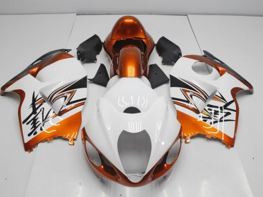 GSXR 1300 Hayabusa 1996-2007 Verkleidungen - Weiß Orange
