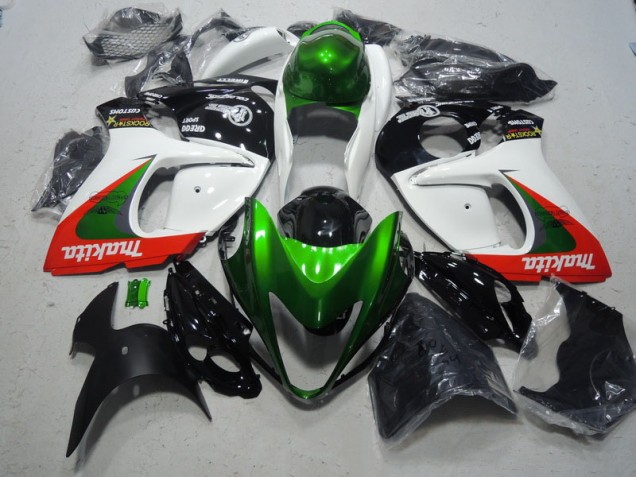 GSXR 1300 Hayabusa 2008-2019 Verkleidungen - Weiß Grün Makita GSXR 1300 Hayabusa 2008-2019 Verkleidungen - Weiß Grün Makita