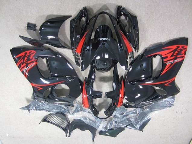 GSXR 1300 Hayabusa 2008-2019 Vollverkleidung - Schwarz Rot GSXR 1300 Hayabusa 2008-2019 Vollverkleidung - Schwarz Rot