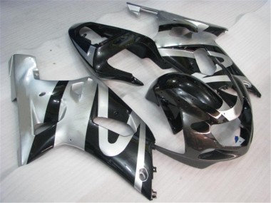 GSXR 600 / 750 K1 K2 K3 2001-2003 Verkleidungen - Silber Schwarz