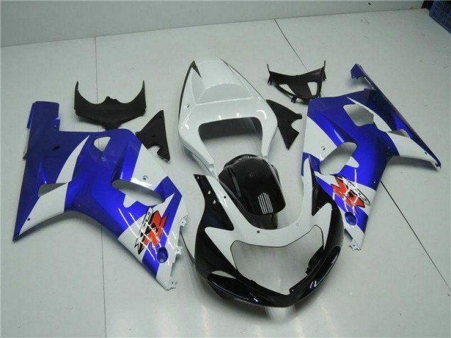 GSXR 600 / 750 K1 K2 K3 2001-2003 Verkleidungen - Weiß Blau GSXR 600 / 750 K1 K2 K3 2001-2003 Verkleidungen - Weiß Blau