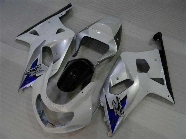 GSXR 600 / 750 K1 K2 K3 2001-2003 Verkleidungen - Weiß Silber GSXR 600 / 750 K1 K2 K3 2001-2003 Verkleidungen - Weiß Silber
