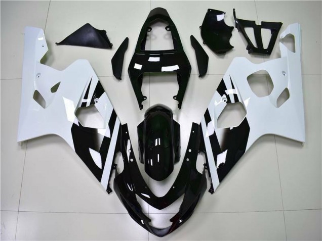 GSXR 600 / 750 K4 2004-2005 Verkleidung - Weiß Schwarz GSXR 600 / 750 K4 2004-2005 Verkleidung - Weiß Schwarz