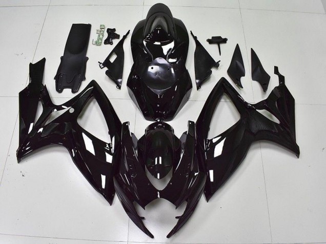 GSXR 600 / 750 K6 2006-2007 Verkleidungen - Glänzend Schwarz GSXR 600 / 750 K6 2006-2007 Verkleidungen - Glänzend Schwarz