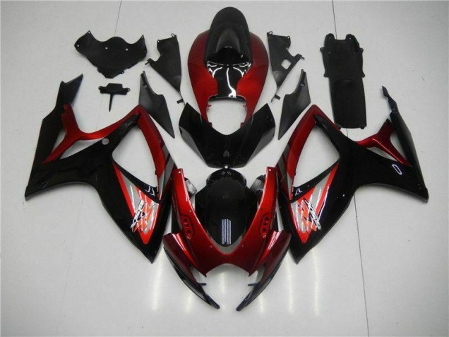 GSXR 600 / 750 K6 2006-2007 Verkleidungen & Plastik - Rot Schwarz GSXR 600 / 750 K6 2006-2007 Verkleidungen & Plastik - Rot Schwarz