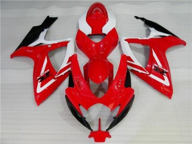 GSXR 600 / 750 K6 2006-2007 Verkleidungen - Rot Weiß