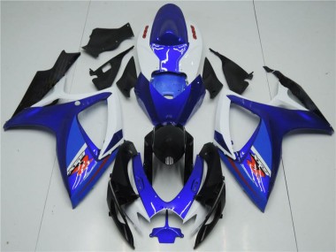 GSXR 600 / 750 K6 2006-2007 Verkleidungen - Weiß Blau