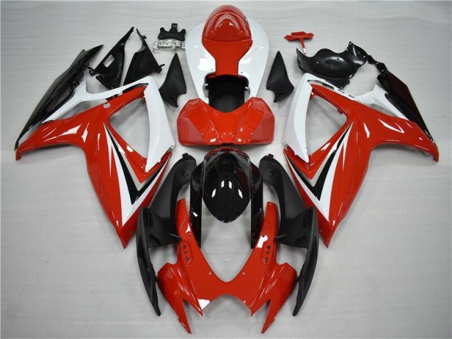 GSXR 600 / 750 K6 2006-2007 Vollverkleidung - Rot Schwarz GSXR 600 / 750 K6 2006-2007 Vollverkleidung - Rot Schwarz