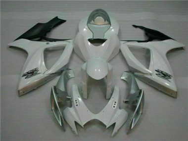 GSXR 600 / 750 K6 2006-2007 Vollverkleidung - Weiß Silber