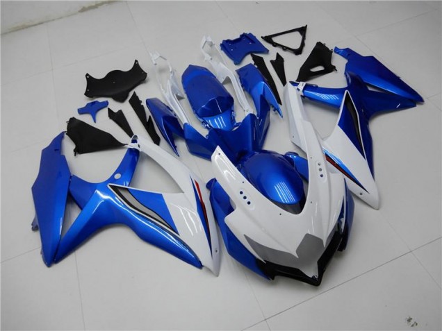 GSXR 600 / 750 K8 2008-2010 Verkleidung - Weiß Blau GSXR 600 / 750 K8 2008-2010 Verkleidung - Weiß Blau