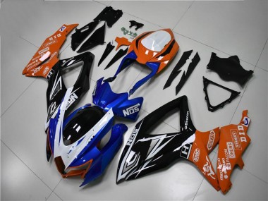 GSXR 600 / 750 K8 2008-2010 Verkleidungen - Blau Orange