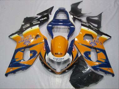 GSXR 600 K1 K2 K3 2001-2003 Verkleidungen - Blau Orange Corona Extra
