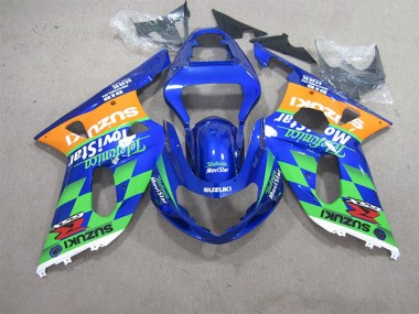 GSXR 600 K1 K2 K3 2001-2003 Verkleidungen - BlauGrün Telefumia Movistar