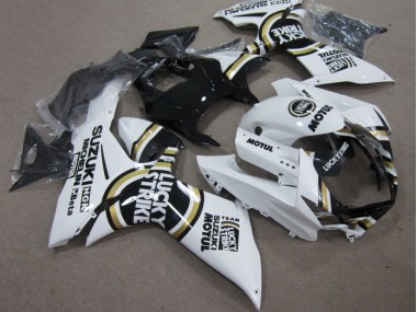 GSXR 600 K11 2011-2024 Verkleidung - Weiß Lucky Strike Schwarz Motul