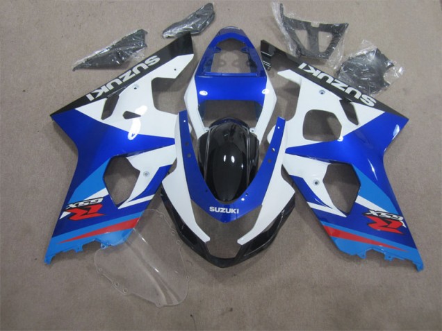 GSXR 600 K4 2004-2005 Verkleidung - Blau Weiß GSXR 600 K4 2004-2005 Verkleidung - Blau Weiß