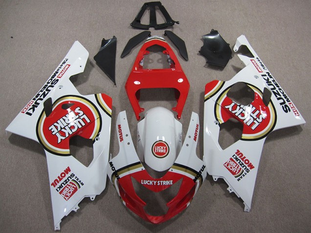 GSXR 600 K4 2004-2005 Verkleidungen - Rot Weiß Lucky Strike Motul GSXR 600 K4 2004-2005 Verkleidungen - Rot Weiß Lucky Strike Motul