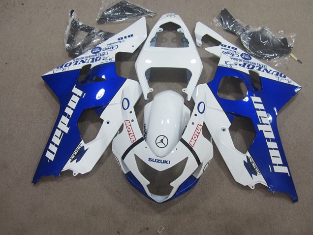 GSXR 600 K4 2004-2005 Verkleidungen - Weiß Blau Motul GSXR 600 K4 2004-2005 Verkleidungen - Weiß Blau Motul