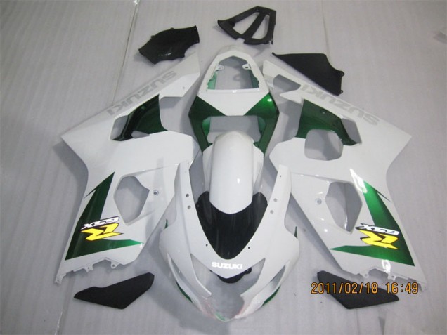 GSXR 600 K4 2004-2005 Verkleidungen - Weiß Grün GSXR 600 K4 2004-2005 Verkleidungen - Weiß Grün