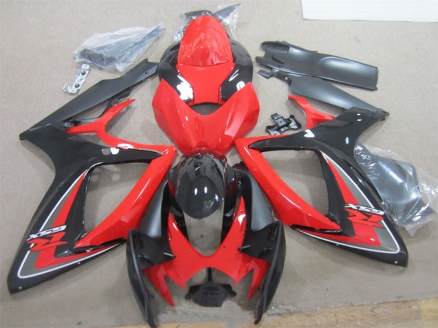 GSXR 600 K6 2006-2007 Verkleidung - Schwarz Rot GSXR 600 K6 2006-2007 Verkleidung - Schwarz Rot