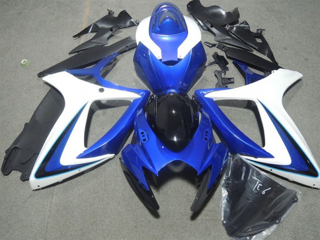 GSXR 600 K6 2006-2007 Verkleidungen - Blau Weiß Schwarz GSXR 600 K6 2006-2007 Verkleidungen - Blau Weiß Schwarz
