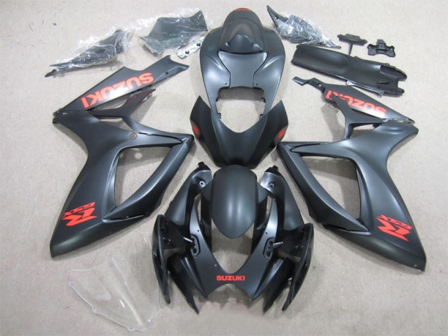 GSXR 600 K6 2006-2007 Verkleidungen - Schwarz Rot Aufkleber GSXR 600 K6 2006-2007 Verkleidungen - Schwarz Rot Aufkleber