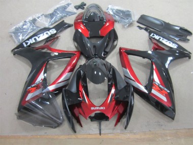 GSXR 600 K6 2006-2007 Vollverkleidung - Schwarz Rot