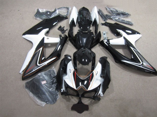 GSXR 600 K8 2008-2010 Verkleidung - Schwarz Weiß GSXR 600 K8 2008-2010 Verkleidung - Schwarz Weiß