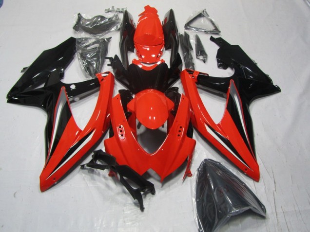 GSXR 600 K8 2008-2010 Verkleidungen - Rot Schwarz GSXR 600 K8 2008-2010 Verkleidungen - Rot Schwarz