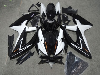 GSXR 600 K8 2008-2010 Verkleidungen - Schwarz Weiß