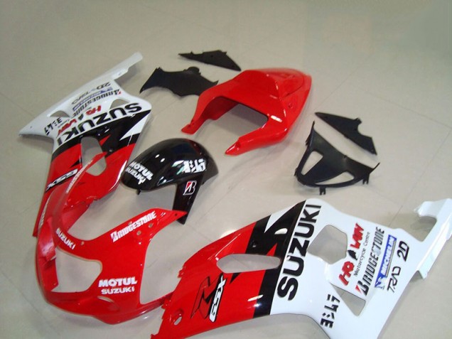 GSXR 750 K1 K2 K3 2001-2003 Verkleidungen - Rot Weiß Motul