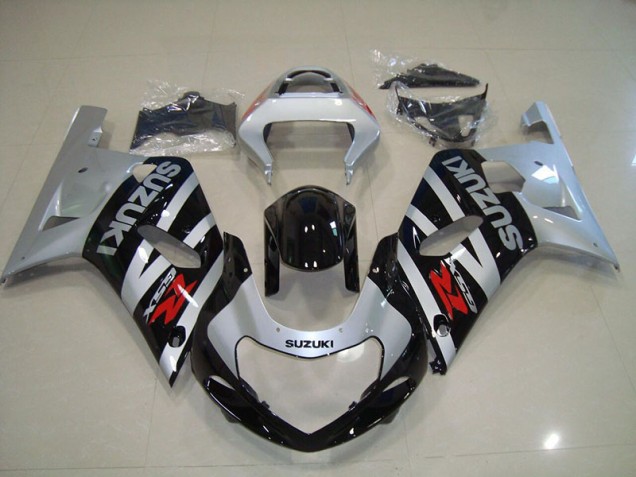 GSXR 750 K1 K2 K3 2001-2003 Verkleidungen - Schwarz Silber GSXR 750 K1 K2 K3 2001-2003 Verkleidungen - Schwarz Silber