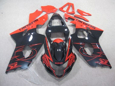 GSXR 750 K4 2004-2005 Verkleidungen - Rot Schwarz
