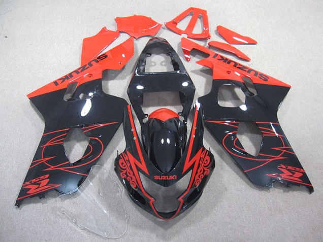 GSXR 750 K4 2004-2005 Verkleidungen - Rot Schwarz GSXR 750 K4 2004-2005 Verkleidungen - Rot Schwarz