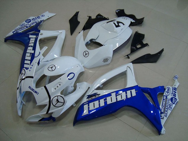 GSXR 750 K6 2006-2007 Verkleidungen - Blau Weiß Jordan GSXR 750 K6 2006-2007 Verkleidungen - Blau Weiß Jordan