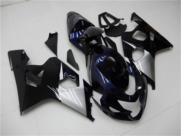 Rabatt Suzuki GSXR 600/750 Motorrad Verkleidung 2004-2005 - Glanzendes Schwarz Silber Blau