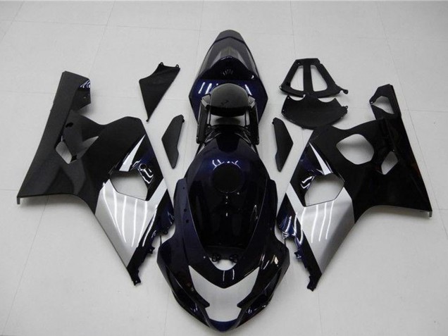 Rabatt Suzuki GSXR 600/750 Motorrad Verkleidung 2004-2005 - Glanzendes Schwarz Silber Blau