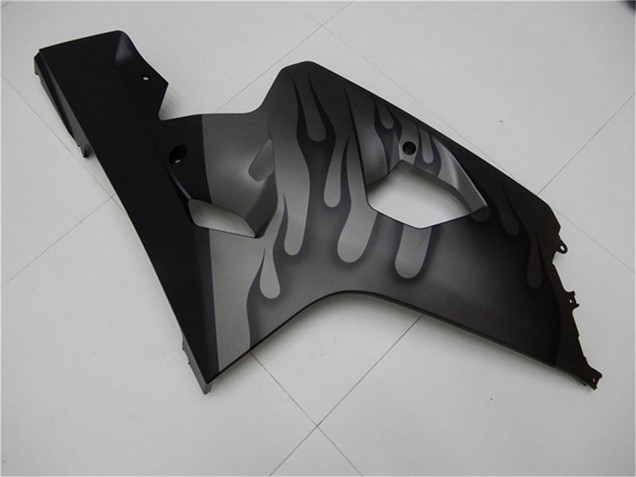 Rabatt Suzuki GSXR 600/750 Motorrad Verkleidung 2004-2005 - Grau Schwarz Flamme