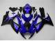 Rabatt Suzuki GSXR 600/750 Motorrad Verkleidung 2006-2007 - Blau Glanzendes Schwarz
